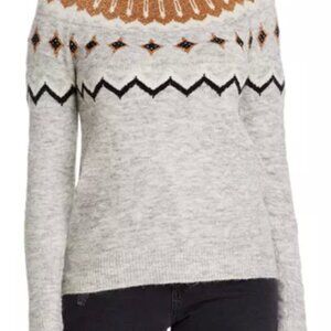 Vero Moda Metallic Fair Isle Sweater - Size L